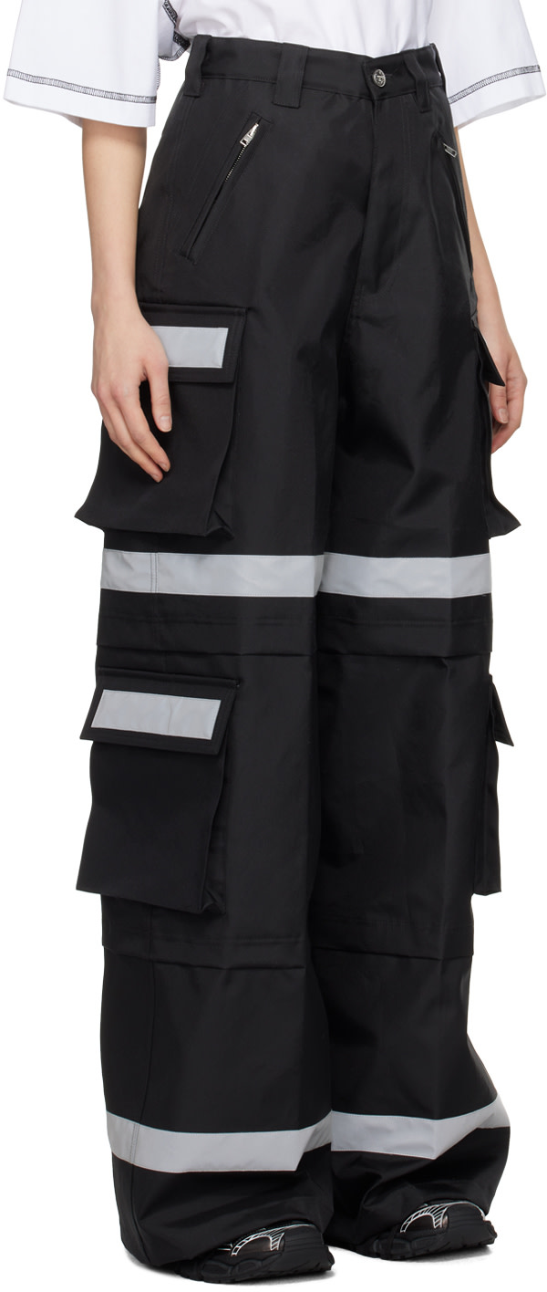 VETEMENTS: ブラック リフレクター カーゴパンツ | SSENSE 日本
