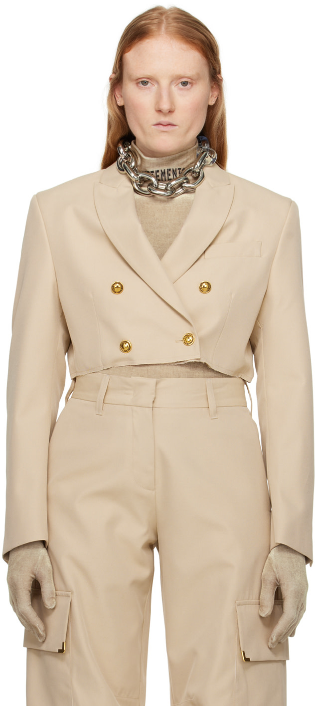 Palm Angels - Veston écourté beige