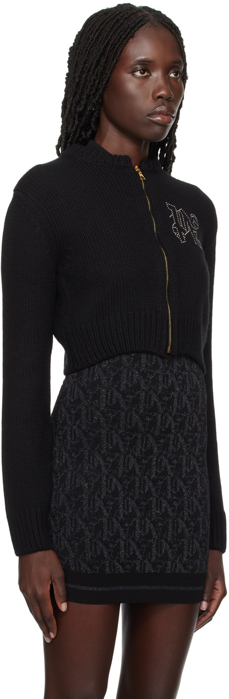 Palm Angels - Pull noir à monogramme clouté