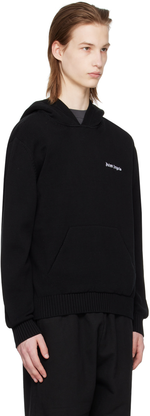 Palm Angels - Pull à capuche noir à logo brodé