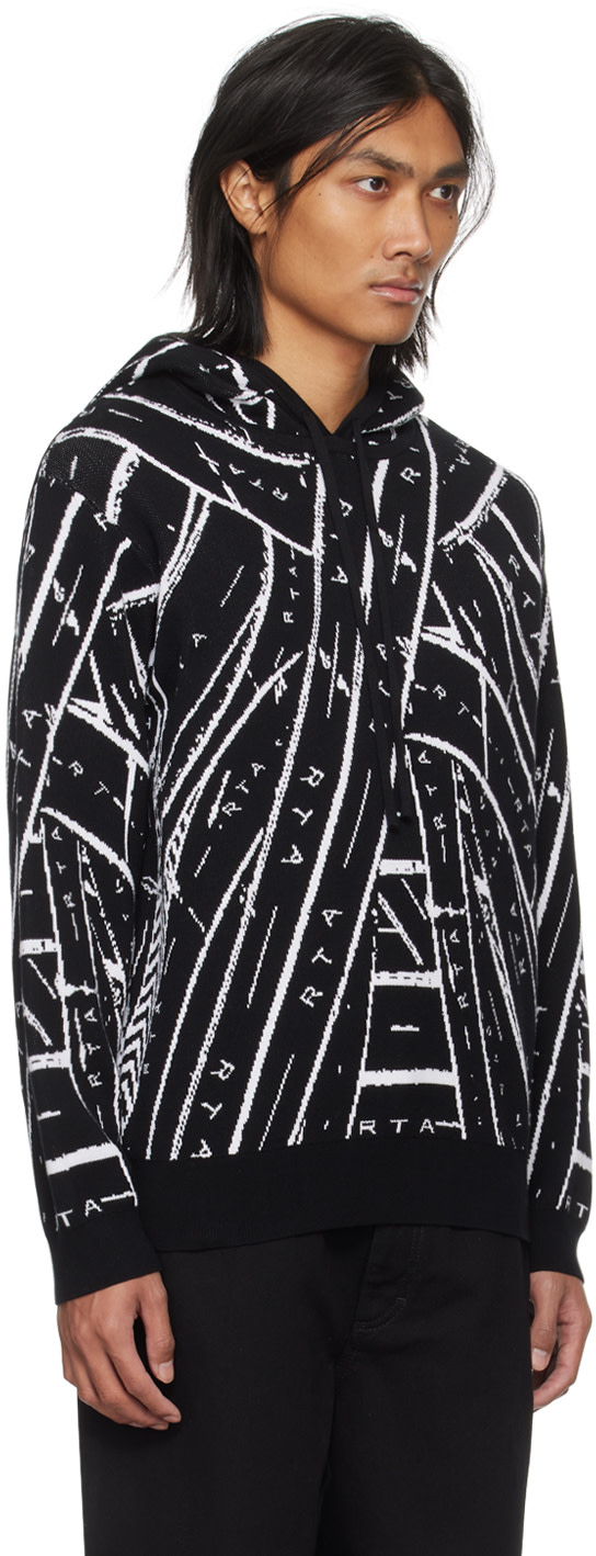 RTA - Pull à capuche noir à cordon coulissant