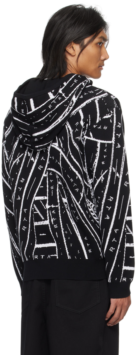 RTA - Pull à capuche noir à cordon coulissant