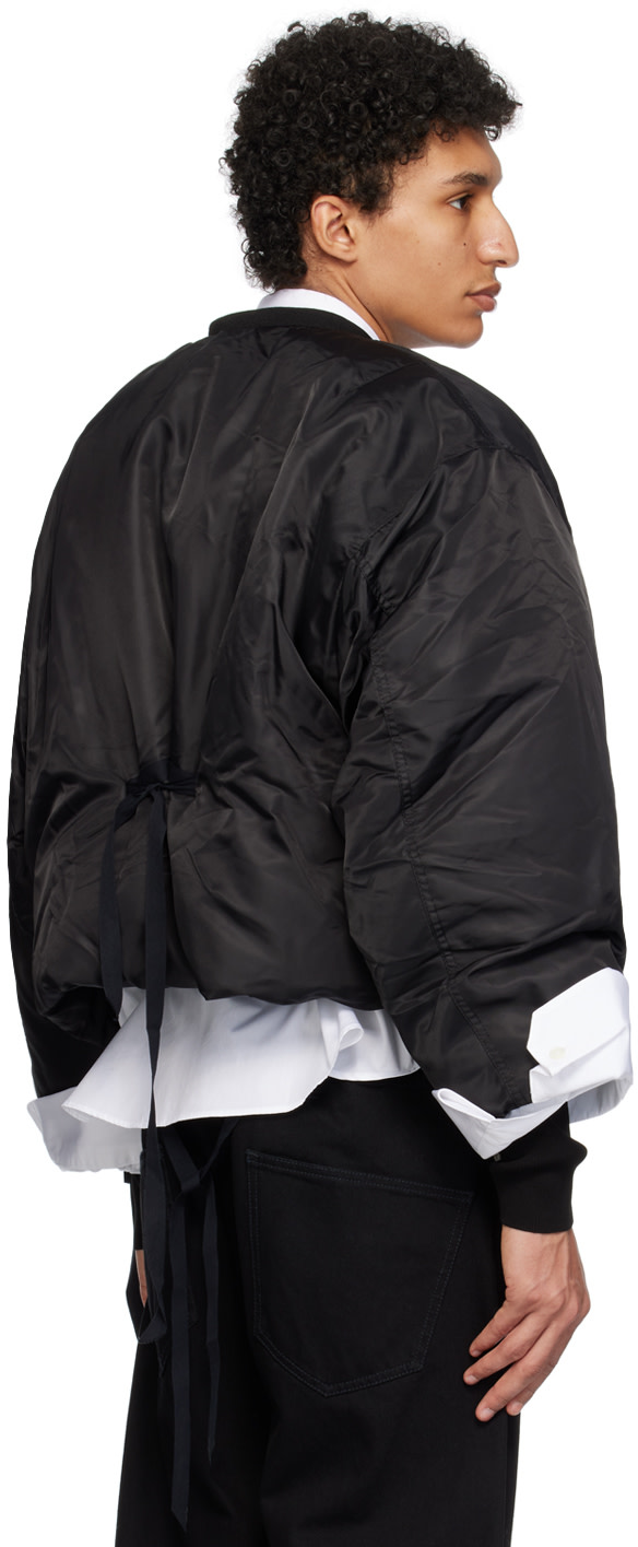 Marina Yee - Black Cropped Bomber Jacket