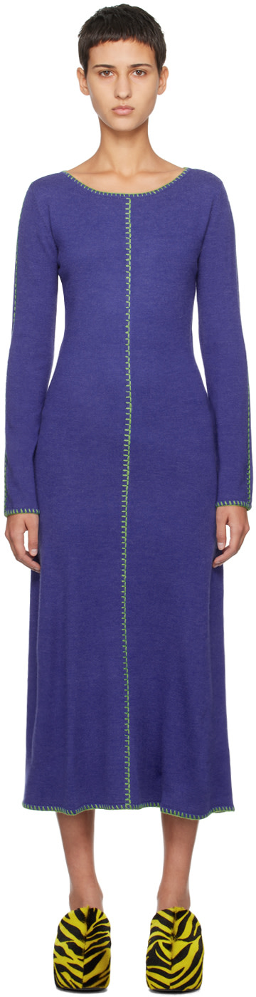 SIMONMILLER - Robe longue Glenn bleue