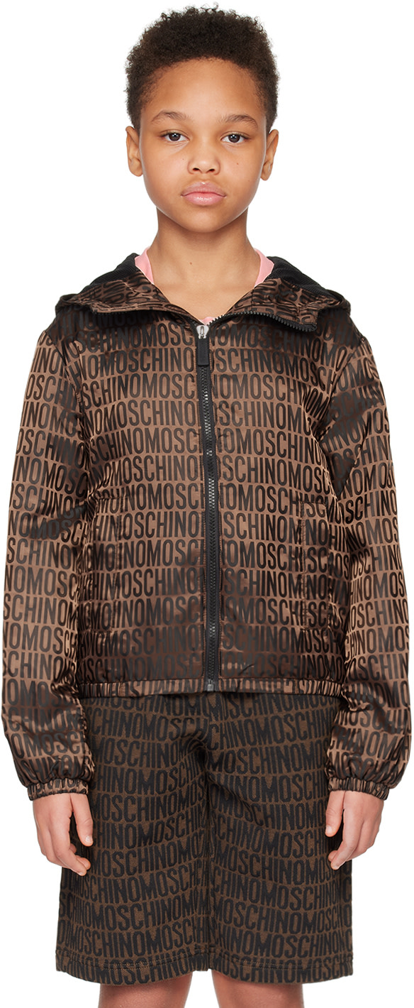 Moschino - キッズ|ブラウン ジャカード ジャケット