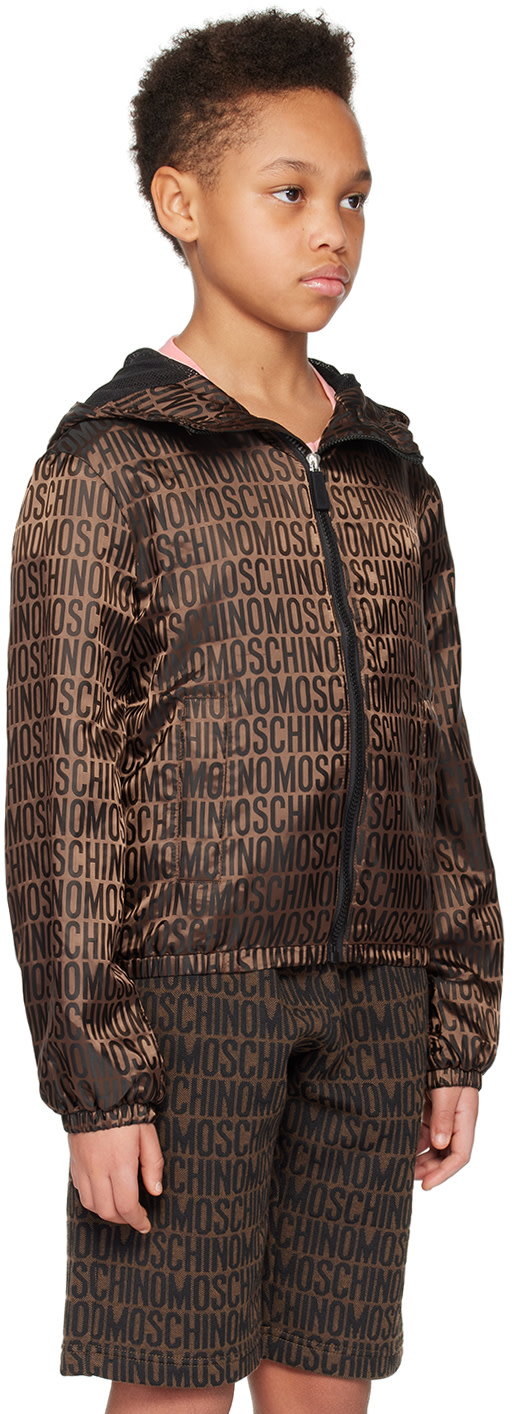 Moschino - キッズ|ブラウン ジャカード ジャケット