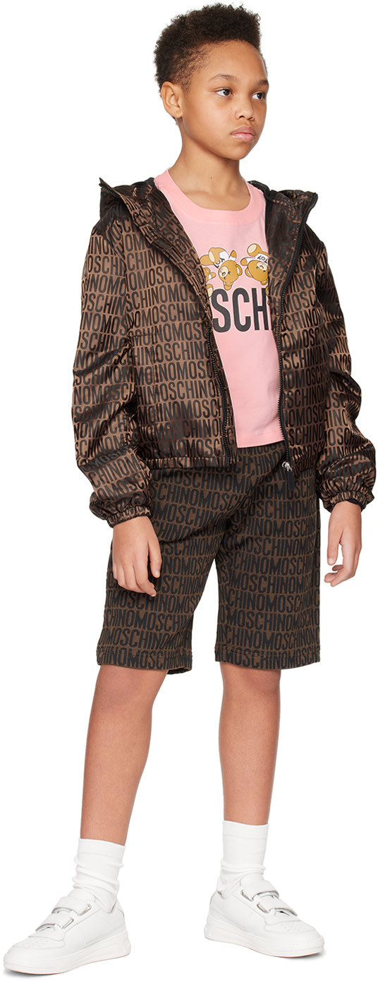 Moschino - キッズ|ブラウン ジャカード ジャケット