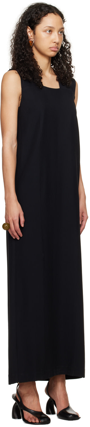 BITE - Robe longue noire à bretelles larges