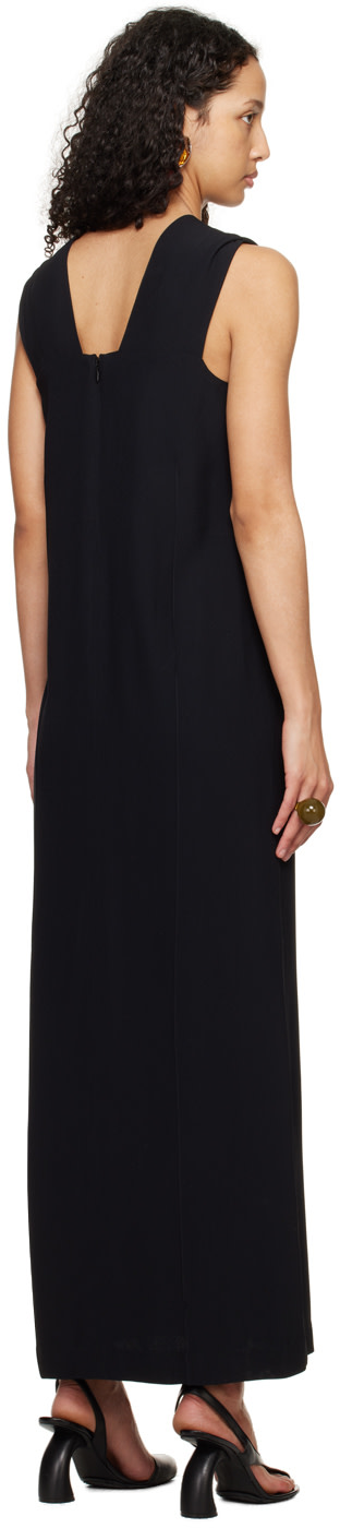 BITE - Robe longue noire à bretelles larges