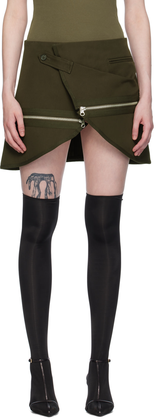 Courrèges - Minijupe modulaire brune