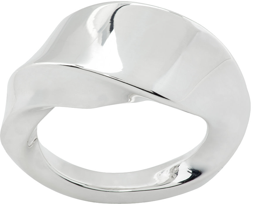 Bottega Veneta - Bague torsadée argentée