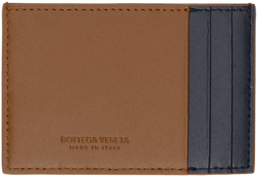 Bottega Veneta: Brown Cassette Credit Card Holder | SSENSE