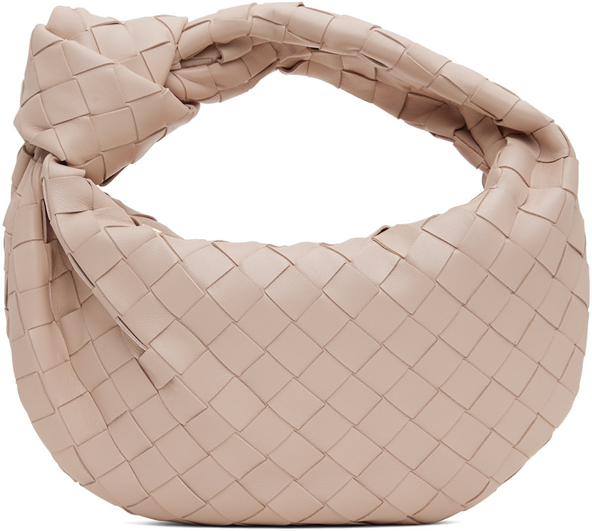BOTTEGA VENETA レザーケース ベージュピンク Bottega Veneta: Pink Mini Jodie Bag | SSENSE Canada