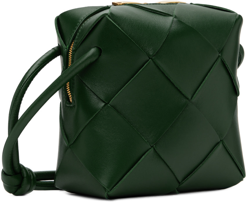 Bottega Veneta: Green Mini Cassette Camera Bag | SSENSE