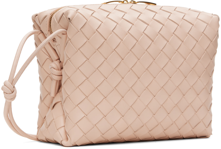 Bottega Veneta: Pink Small Loop Camera Bag | SSENSE
