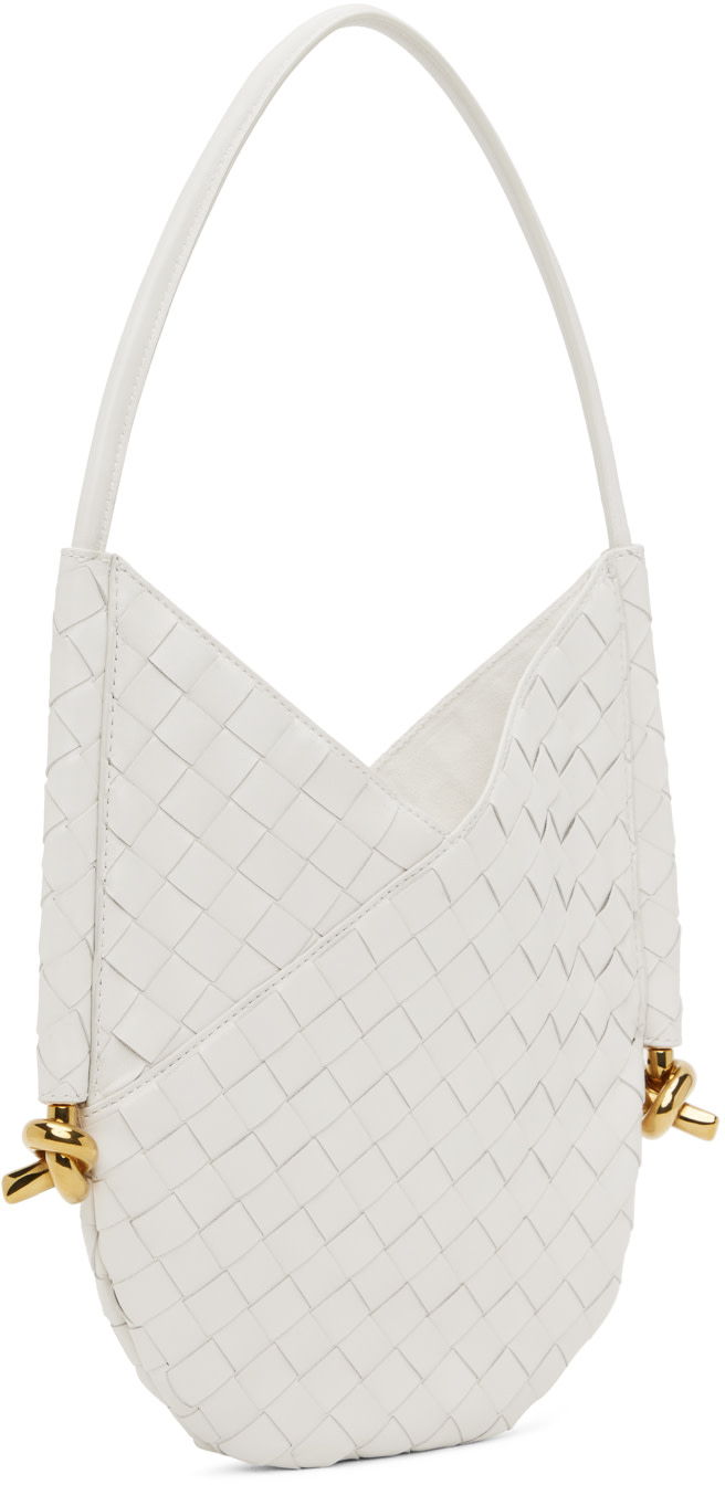 Bottega Veneta: White Small Solstice Shoulder Bag | SSENSE
