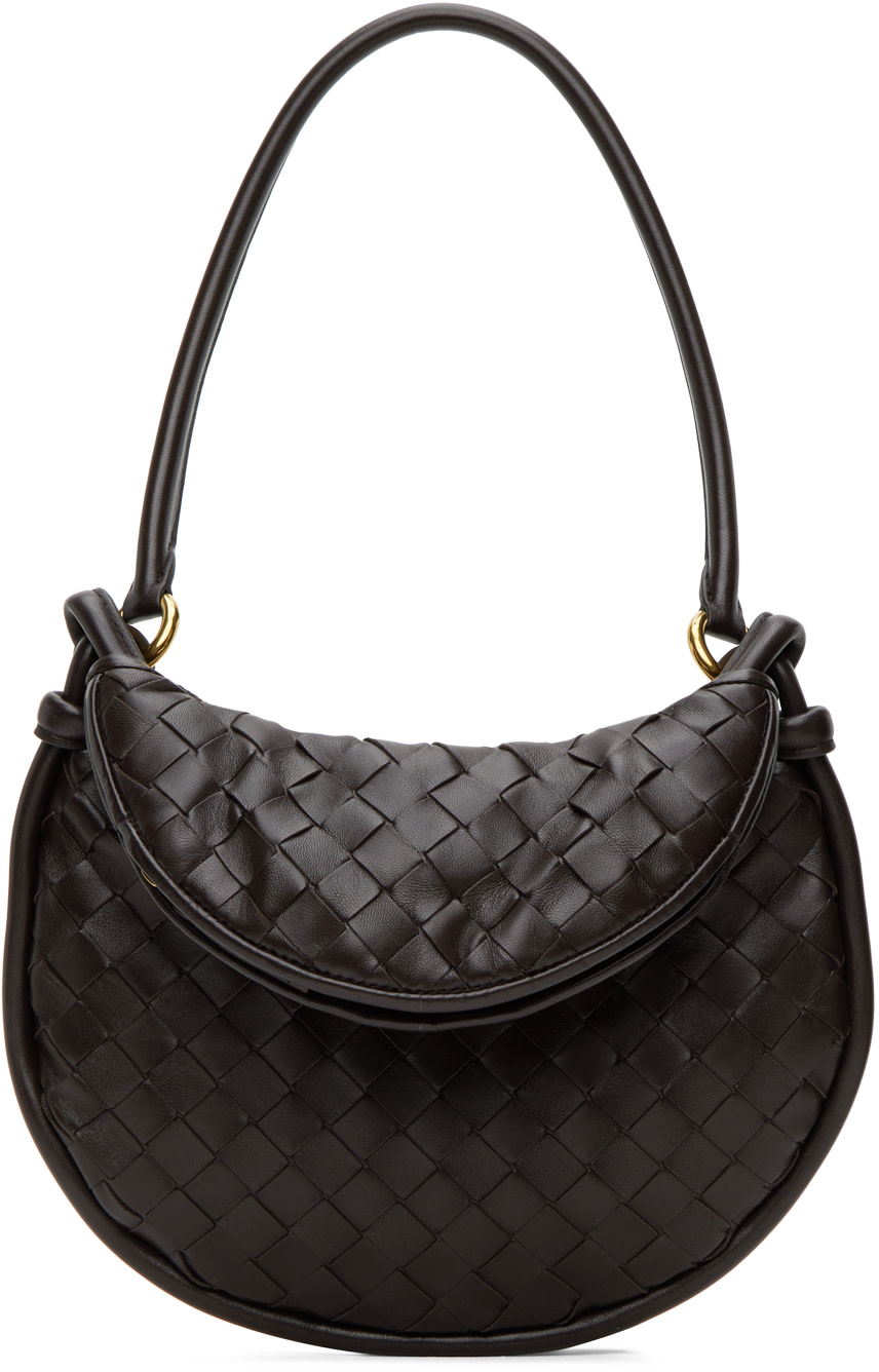 Bottega Veneta: Brown Small Gemelli Shoulder Bag | SSENSE
