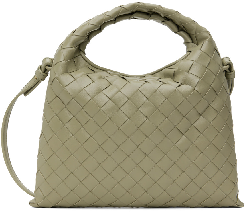 美品 BOTTEGA グリーンミニbag Bottega Veneta: Green Mini Hop Bag | SSENSE