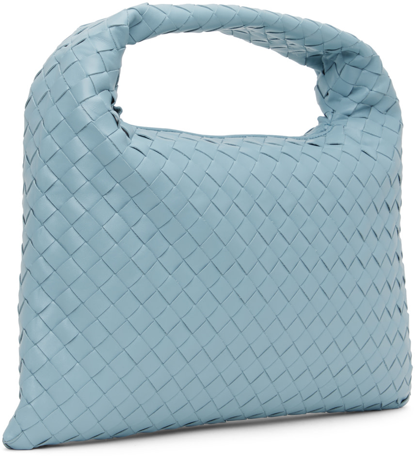 Bottega Veneta: ブルー スモール Hop バッグ | SSENSE 日本