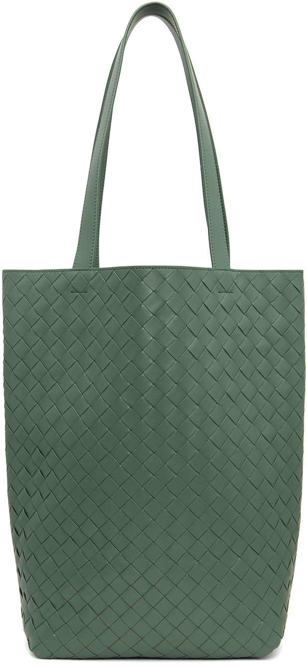 Bottega Veneta: グリーン スモール Intrecciato トートバッグ 