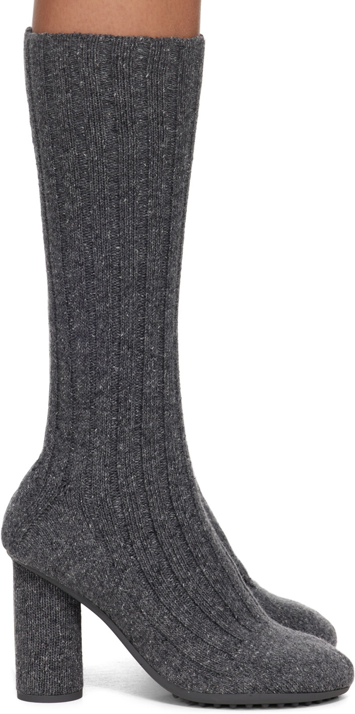 Bottega Veneta - Bottes à talon Atomic grises