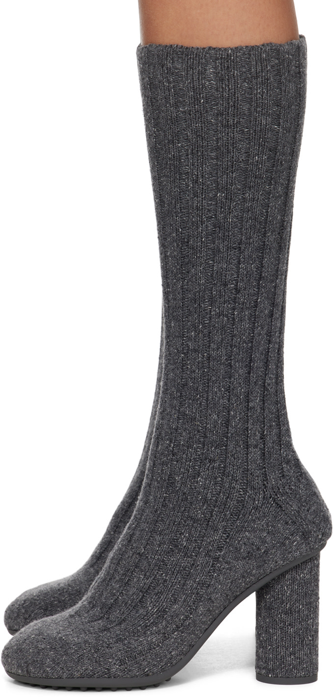 Bottega Veneta - Bottes à talon Atomic grises