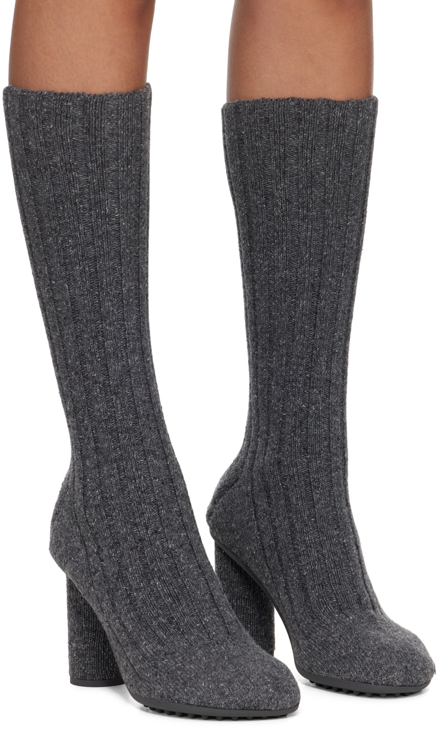Bottega Veneta - Bottes à talon Atomic grises