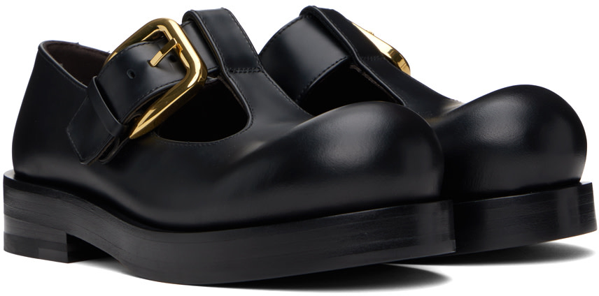 Bottega Veneta: ブラック Helium メリージェーン シューズ | SSENSE 日本