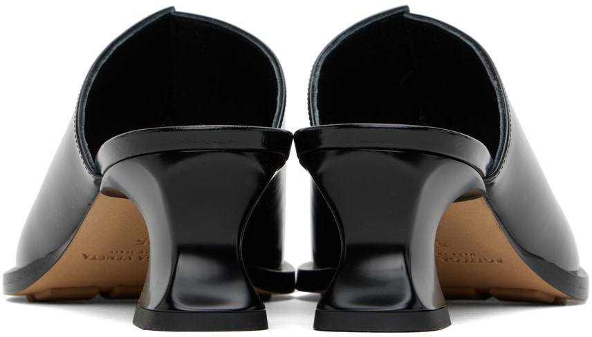 Bottega Veneta ボッテガ・ヴェネタ チャチャ ヒール ミュール Bottega Veneta: Black Cha-Cha Mules | SSENSE
