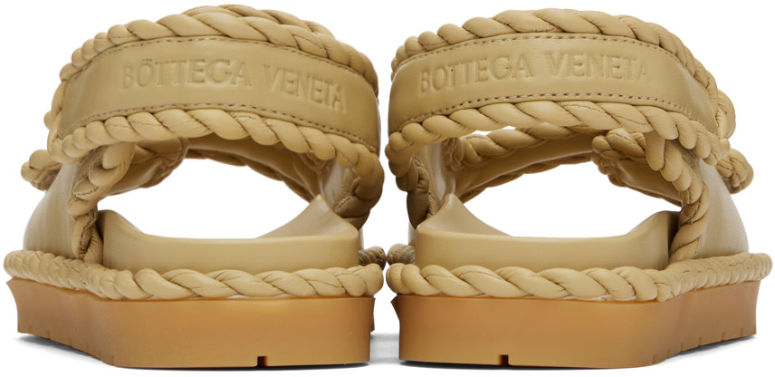 Bottega Veneta: Beige Jack Flat Sandals | SSENSE