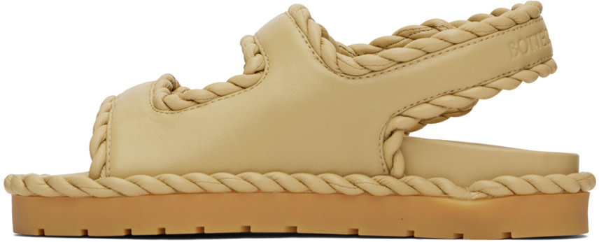 Bottega Veneta: Beige Jack Flat Sandals | SSENSE