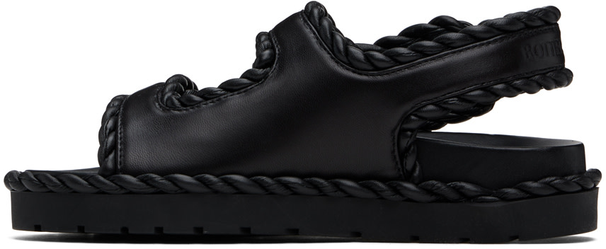 BOTTEGA VENETA ブラック サンダル43 BOTTEGA VENETA(ボッテガヴェネタ) ブラックパッチミュールサンダル