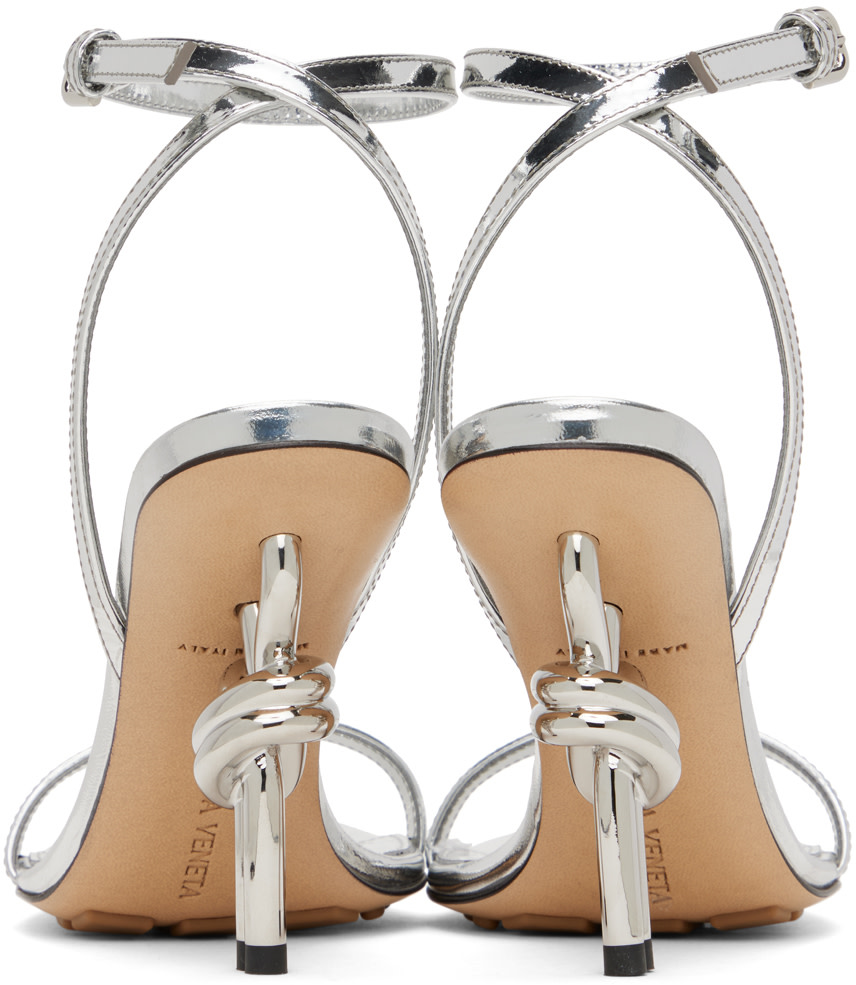 Bottega Veneta: Silver Knot Sandals | SSENSE