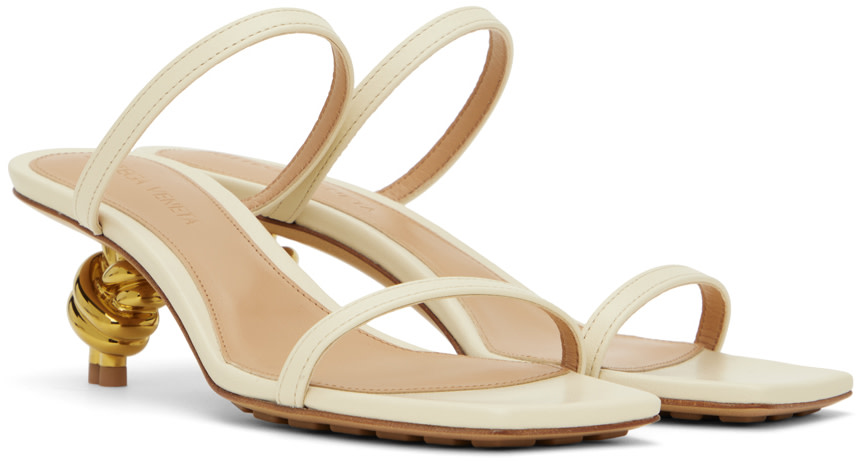 Bottega Veneta: Off-White Knot Mules | SSENSE