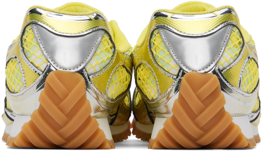 Bottega Veneta - Baskets Orbit argenté et jaune