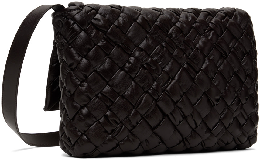 Bottega Veneta: Brown Rumple Messenger Bag | SSENSE