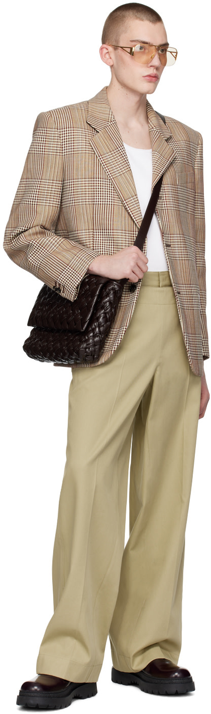 Bottega Veneta: Brown Rumple Messenger Bag | SSENSE