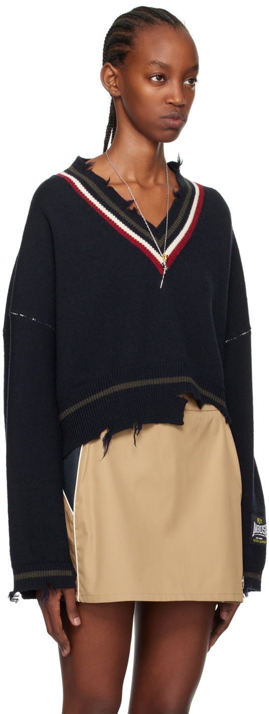 AMBUSH - Navy Dangled Sweater