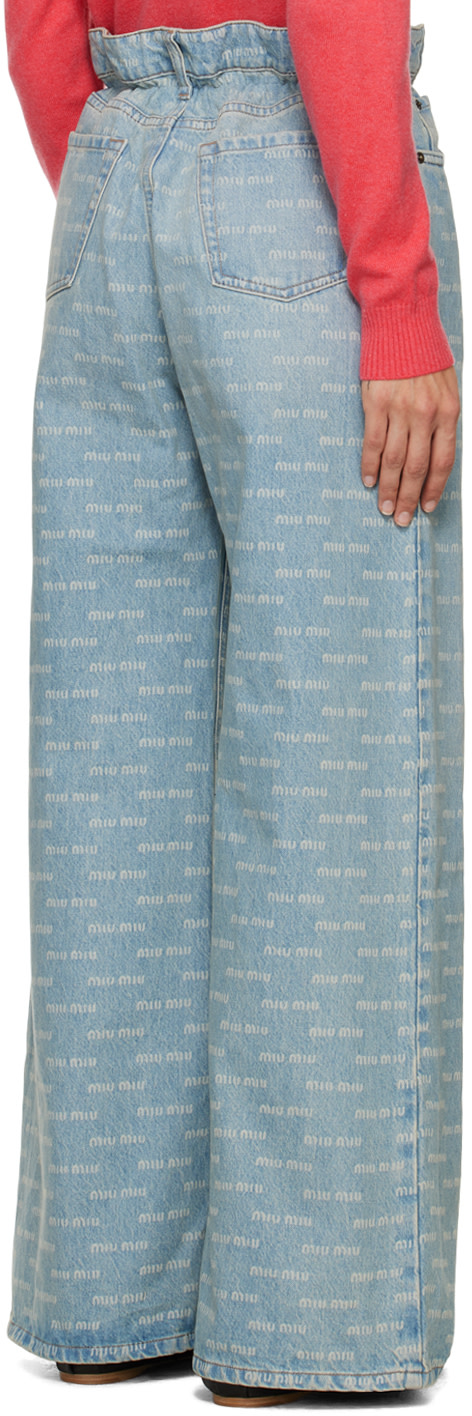 Miu Miu - Blue Printed Jeans