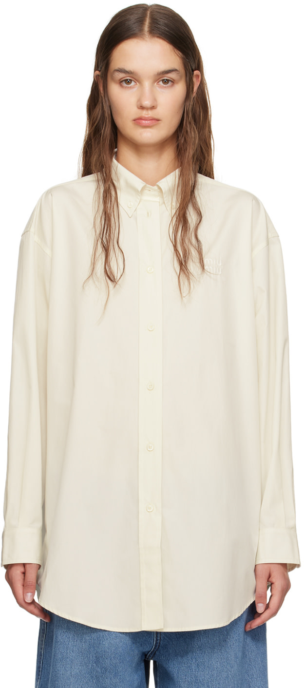 Miu Miu - Off-White Oversized Shirt