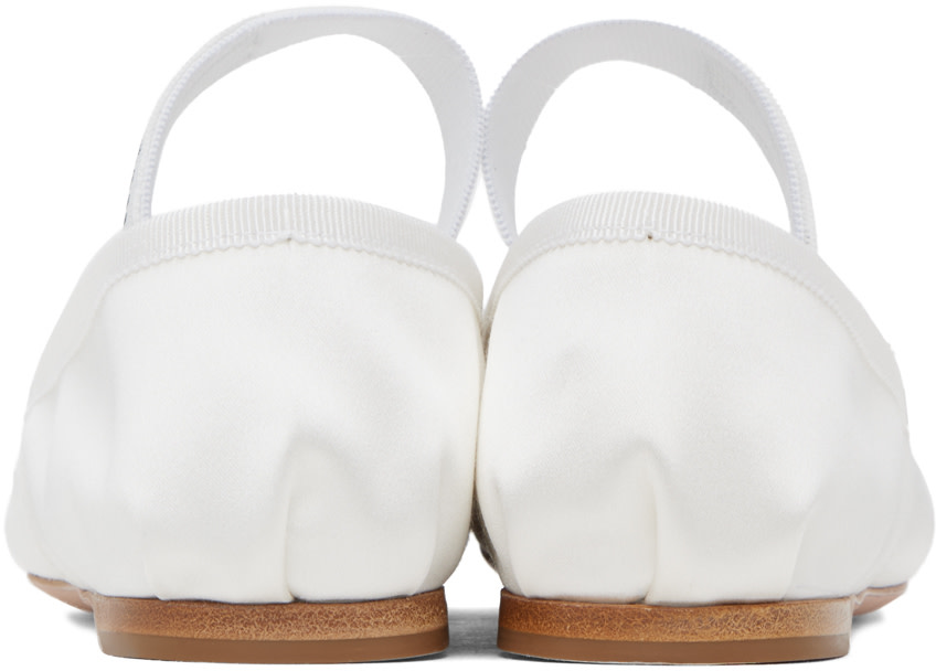 Miu Miu - Ballerines blanches en satin