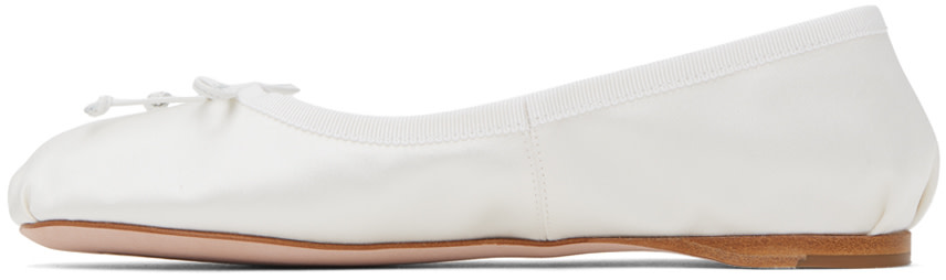 Miu Miu - Ballerines blanches en satin
