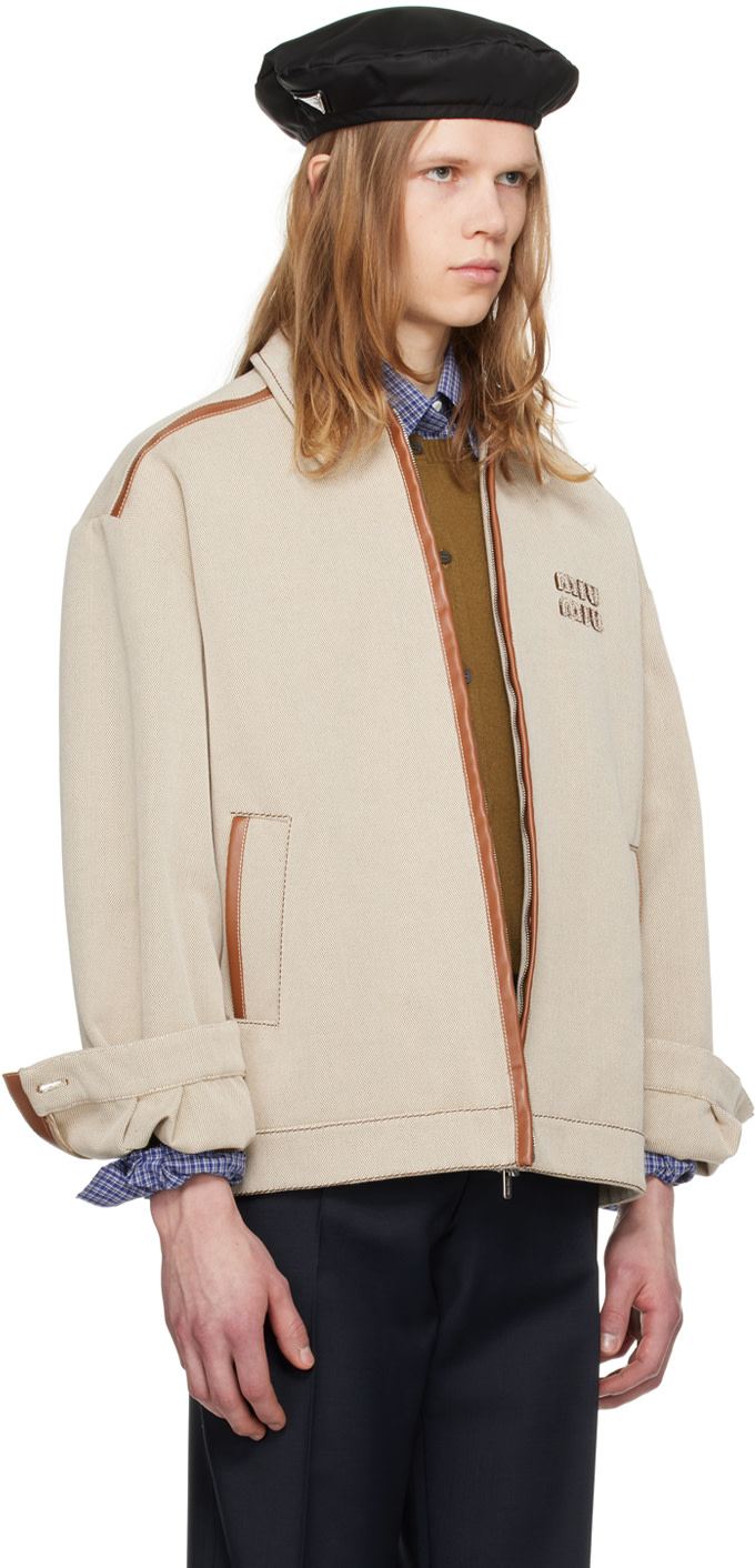 Miu Miu - Beige Jacquard Jacket