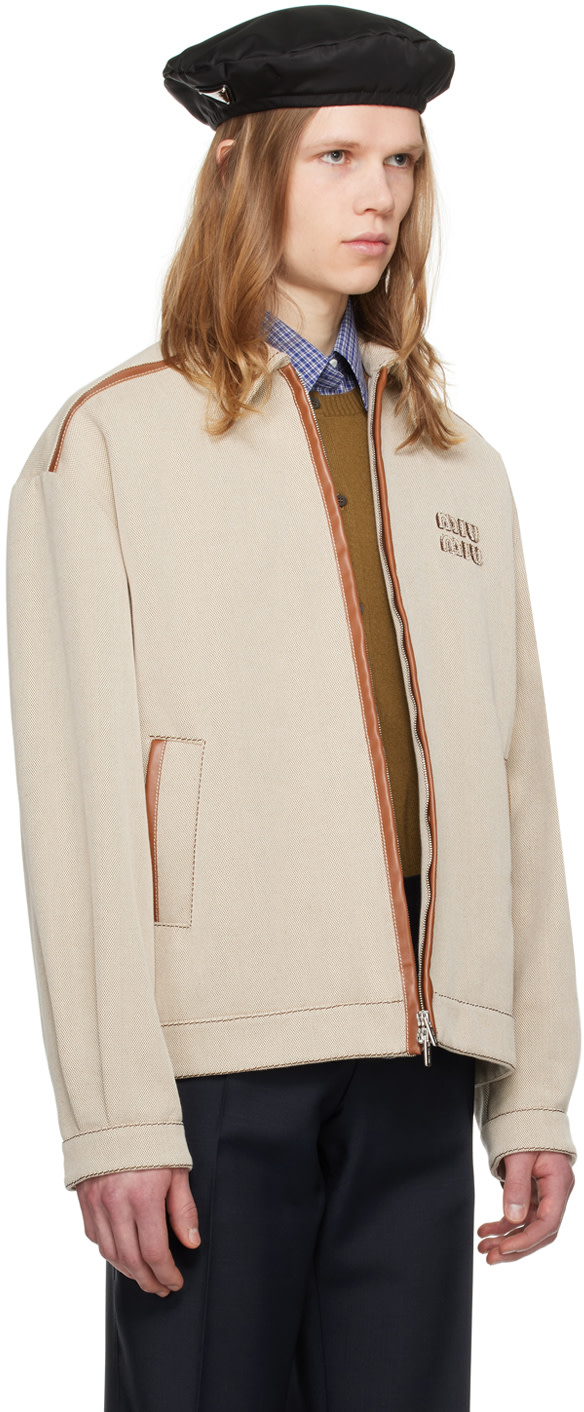 Miu Miu - Beige Jacquard Jacket
