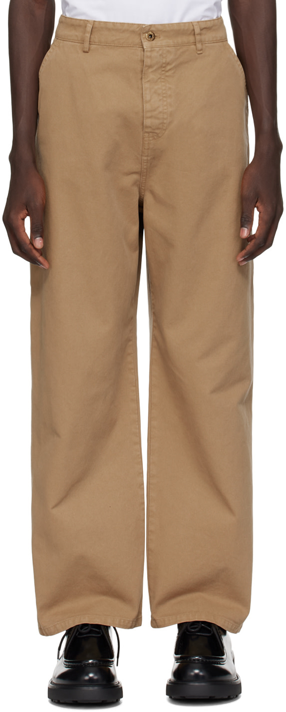 Miu Miu - Brown Garment-Dyed Trousers