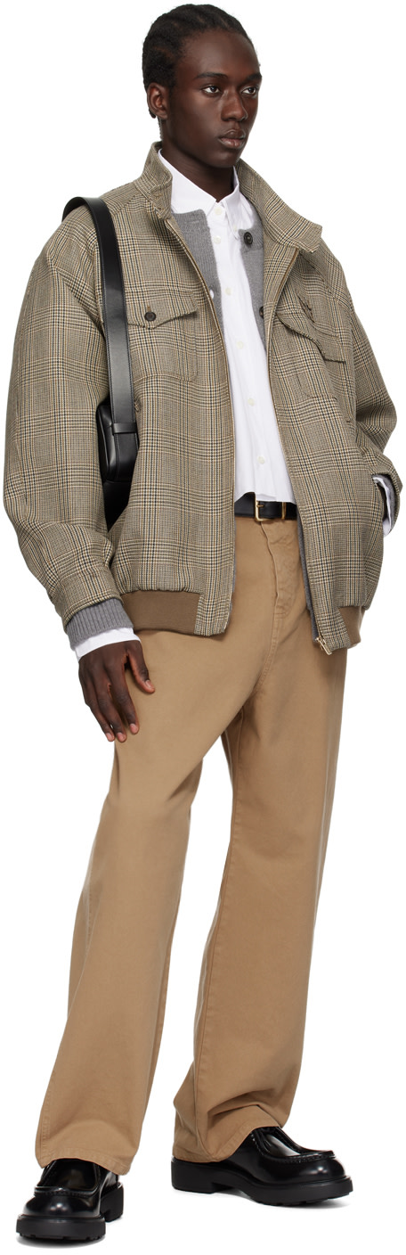 Miu Miu - Brown Garment-Dyed Trousers