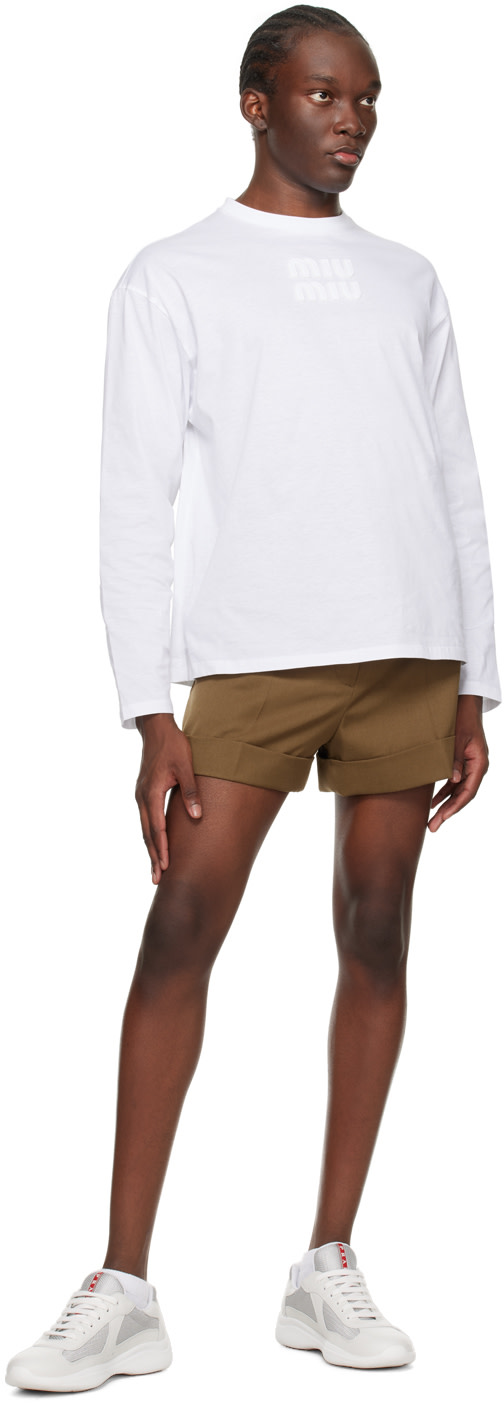 Miu Miu - Brown Four-Pocket Shorts