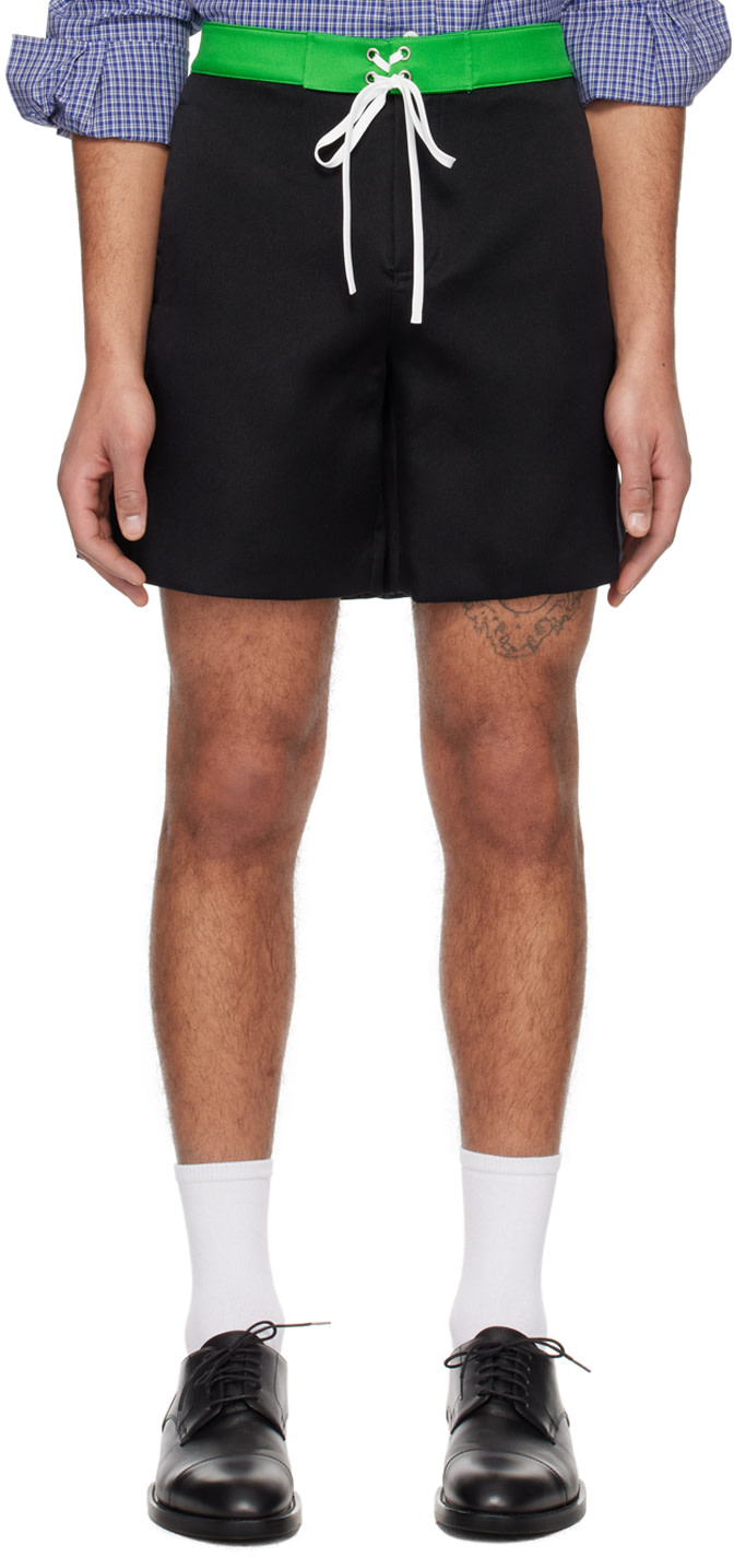 Miu Miu - Black Drawstring Shorts