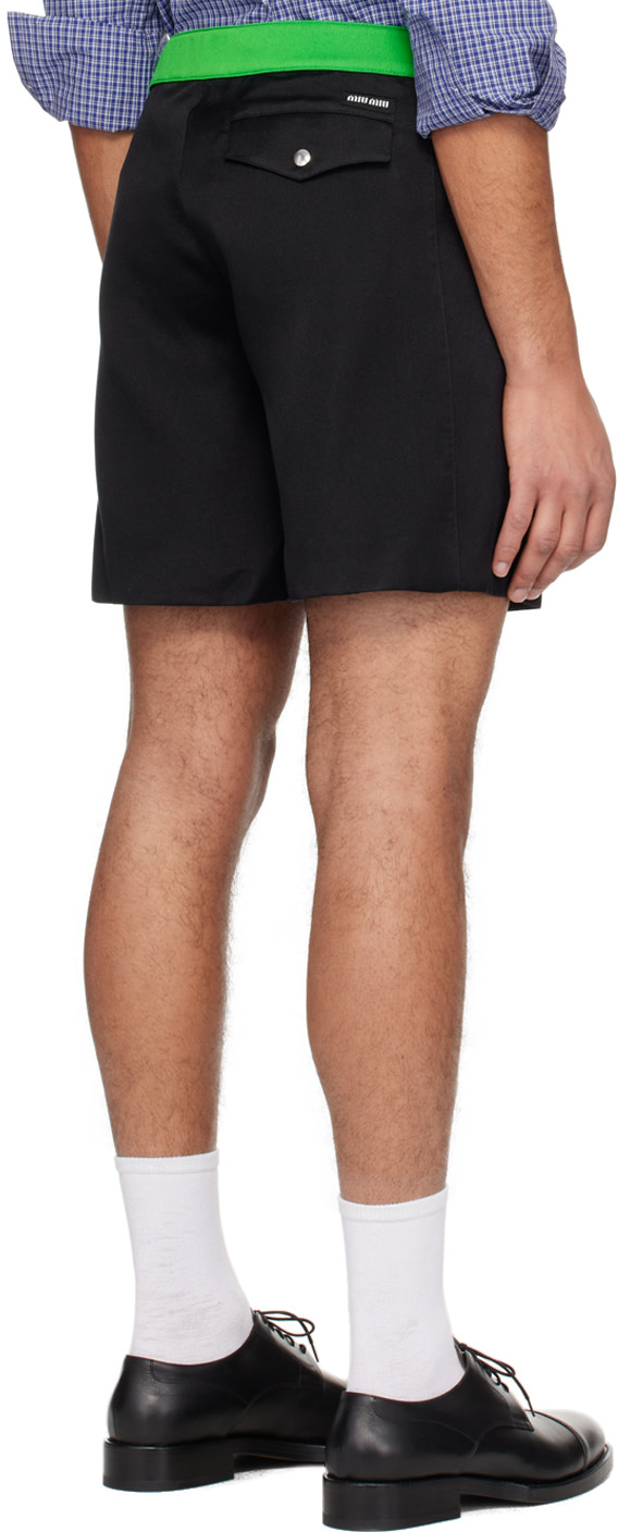 Miu Miu - Black Drawstring Shorts