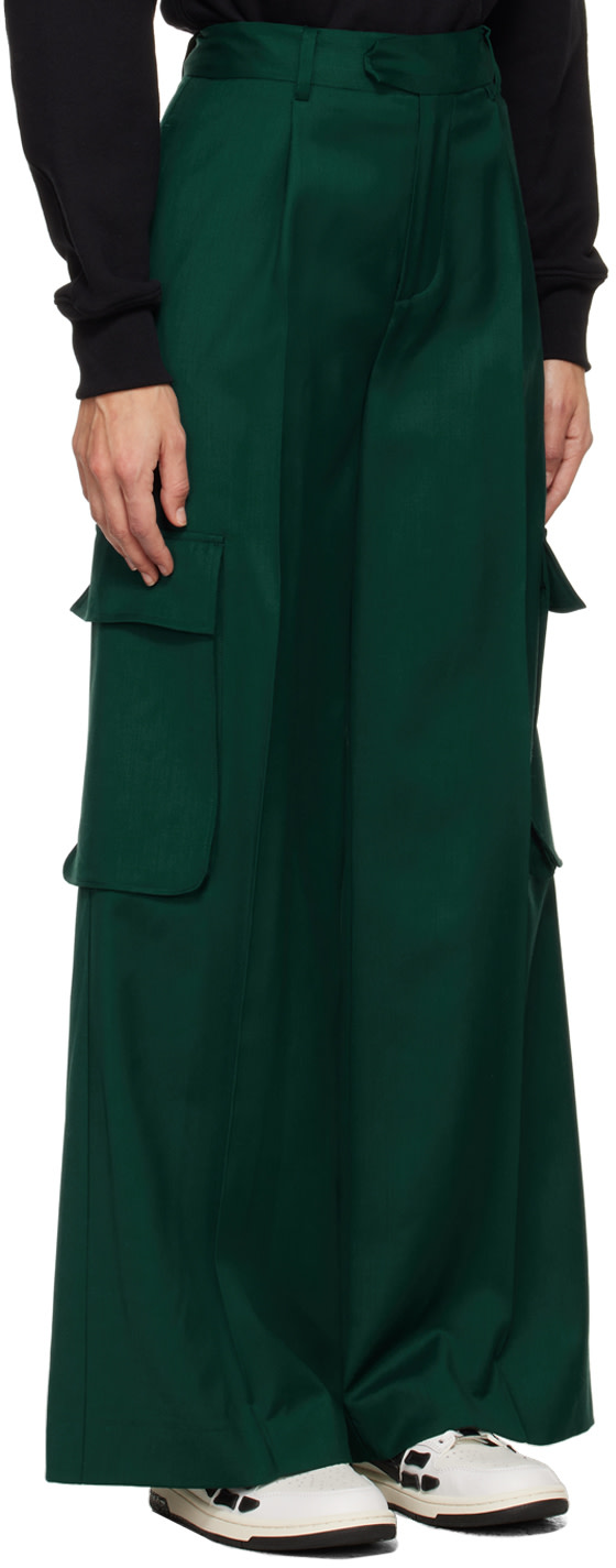 AMIRI - Pantalon vert à plis